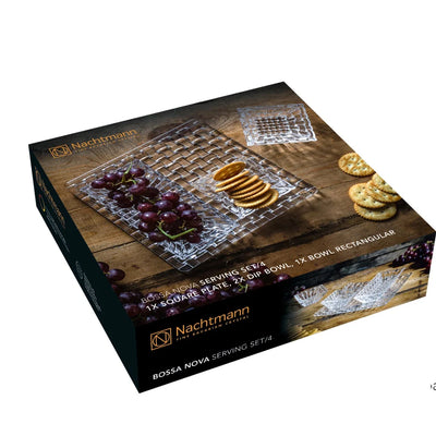 Set NACHTMANN 1 plato Bossa Nova + 3 pocillos aperitivo