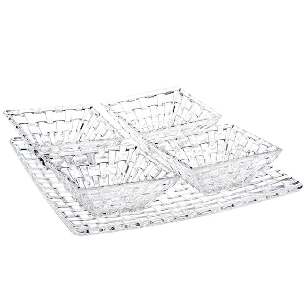 Set NACHTMANN 1 plato Bossa Nova 28cms + 4 pocillos 12cms