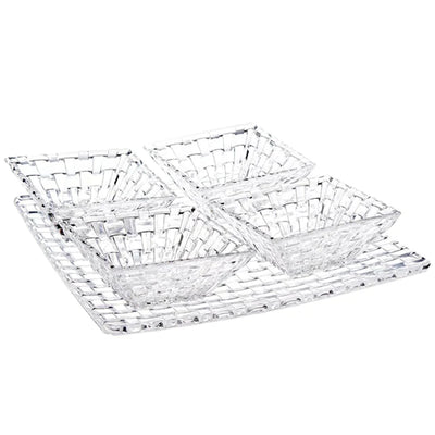 Set NACHTMANN 1 plato Bossa Nova 28cms + 4 pocillos 12cms