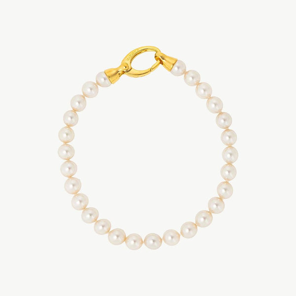 Pulsera Majorica Lyra Dorada 6mm