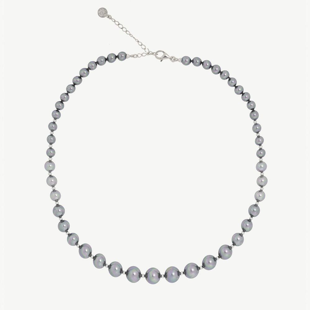 Collar MAJORICA Perlas Lyra Gris 6/10mm