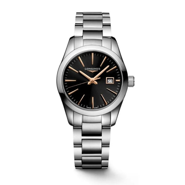 Reloj Longines Conquest Classic 29,5 mm | Esfera Negra y Acero Inoxidable L2.286.4.52.6