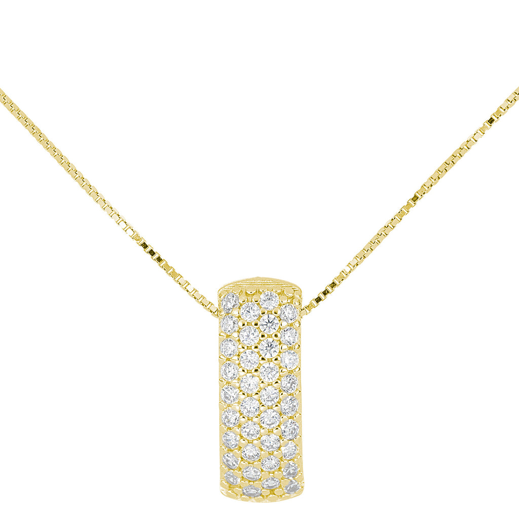 Collar ARTLINEA Plata  Circones Pavé ZCL1431