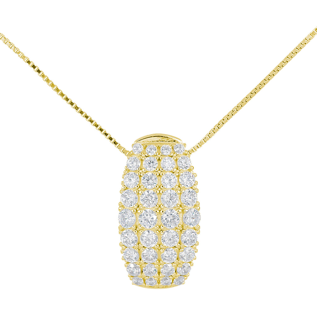 Collar ARTLINEA Plata  Circones Pavé ZCL1436