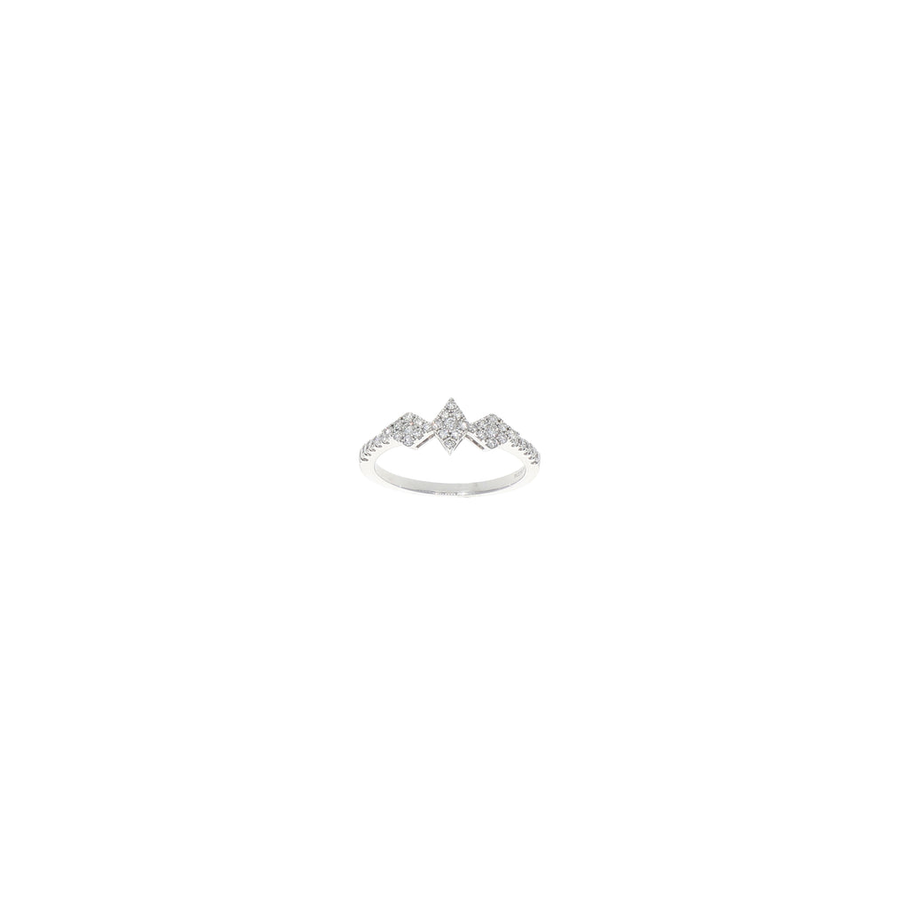 Anillo Oro Blanco con Diamantes, AN7913