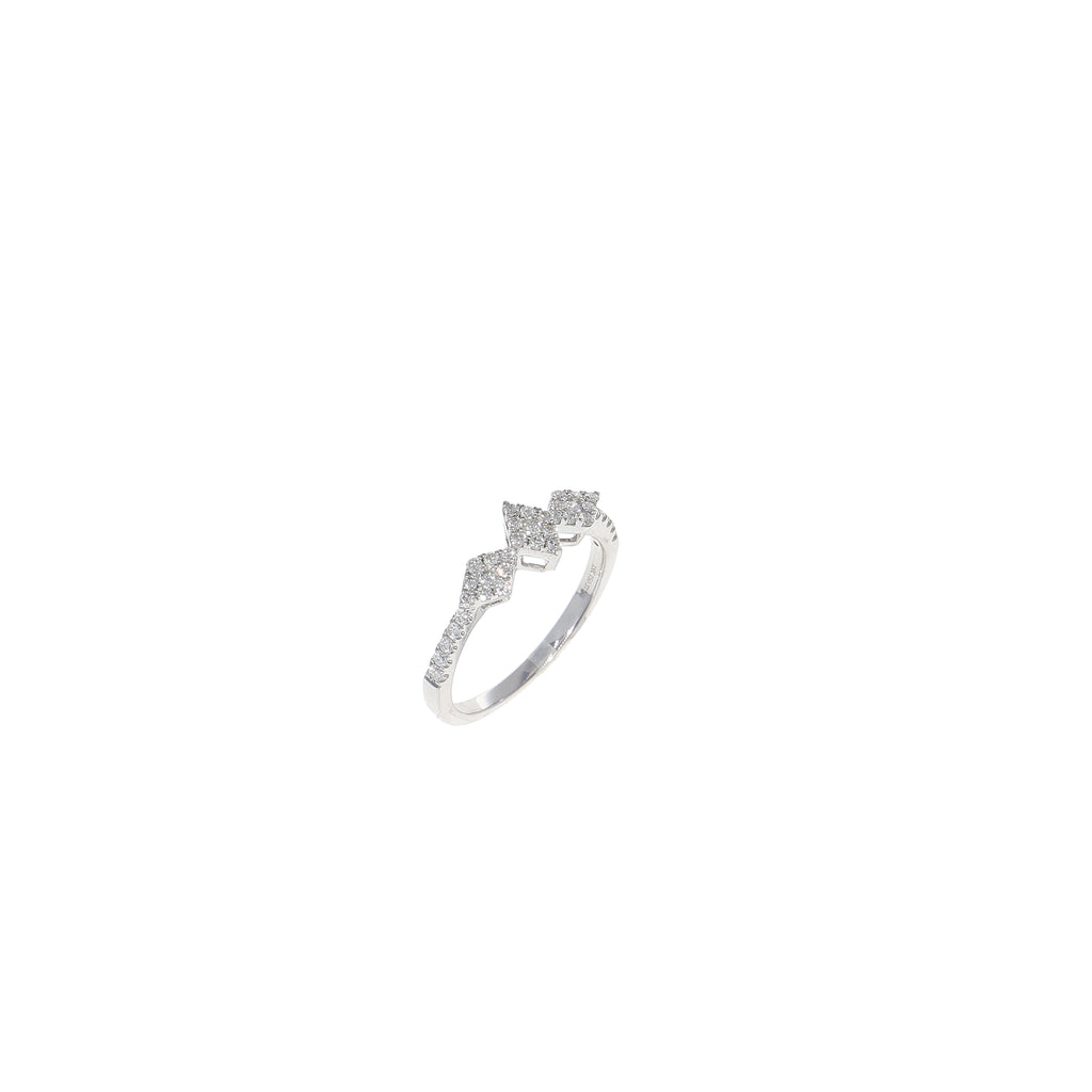 Anillo Oro Blanco con Diamantes, AN7913