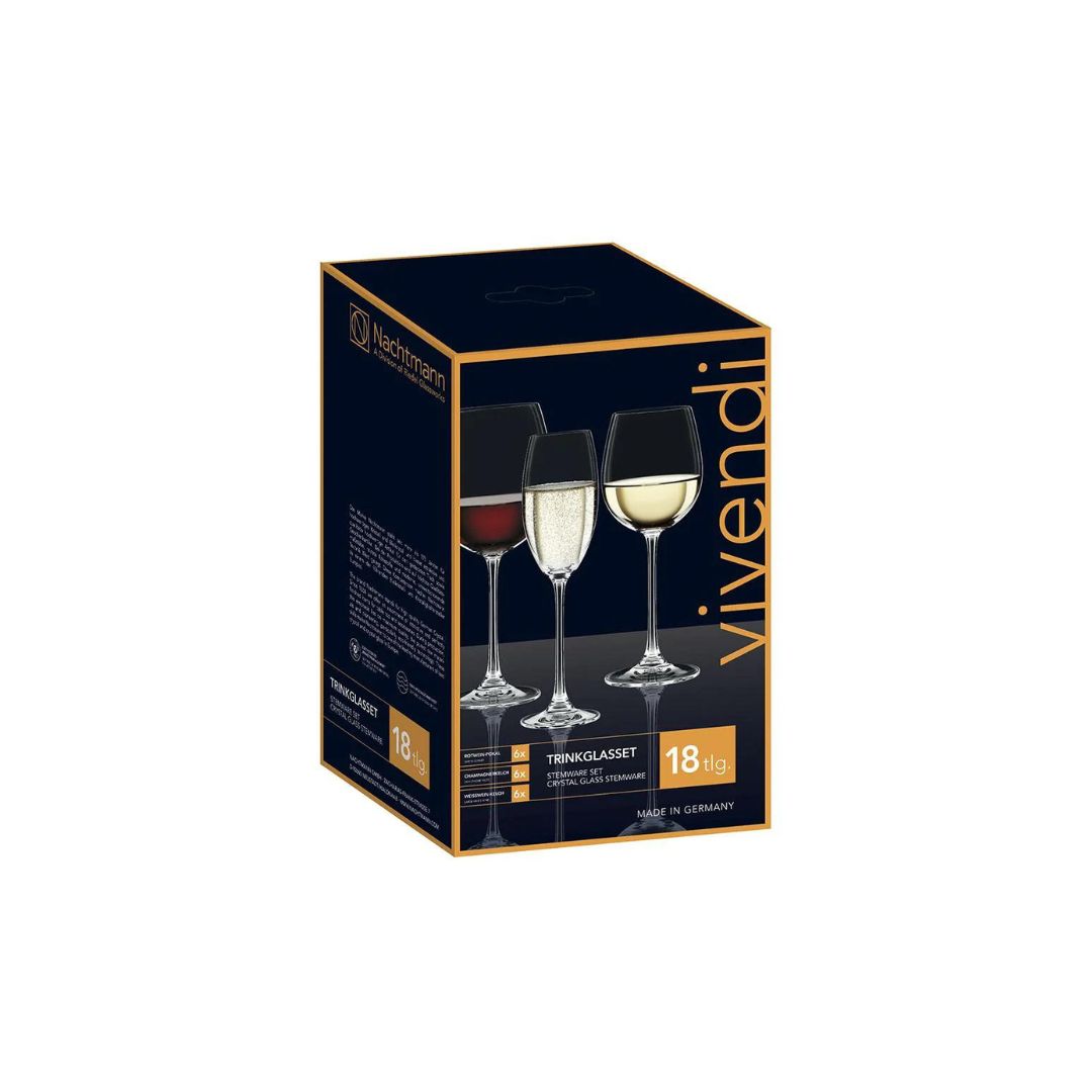 Juego 18 copas de cristal para vino blanco